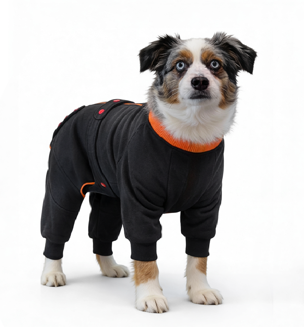 ZIPPYWRAP — Multi-Purpose Full Body Recovery Suit for Dogs. Designed for recovery and everyday life.